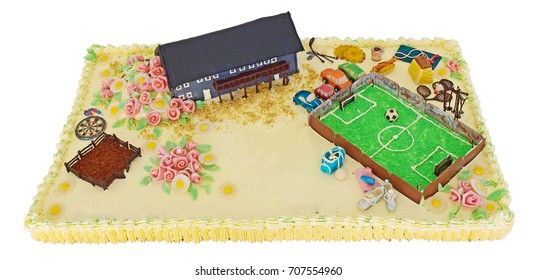 Funny Lovely Sporty Cake Isolate On Stock Photo Edit Now