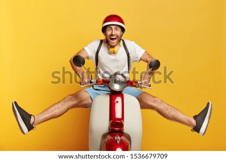 Similar – Image, Stock Photo scooter Lifestyle Joy