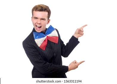 Funny Man With Giant Bow Tie