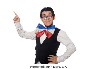 Funny Man With Giant Bow Tie