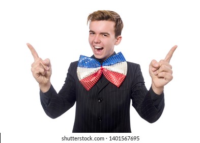 Funny Man With Giant Bow Tie