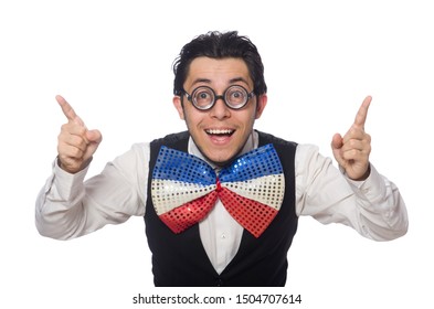 Funny Man With Giant Bow Tie