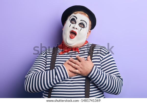 Funny Man Keeps Hands On Heart Stock Photo 1481741369 | Shutterstock