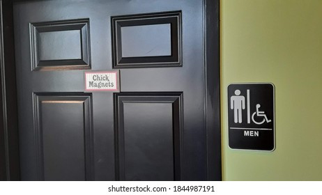 Funny Mens Bathroom Sign Chick Magnet