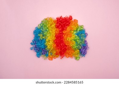 Gracioso concepto de partido Rainbow Clown Wig Fluffy Cosplay sintético Anime Fancy Wigs Festim Purim