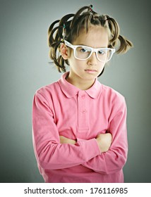 Funny Portrait Of Kid With Hair Style