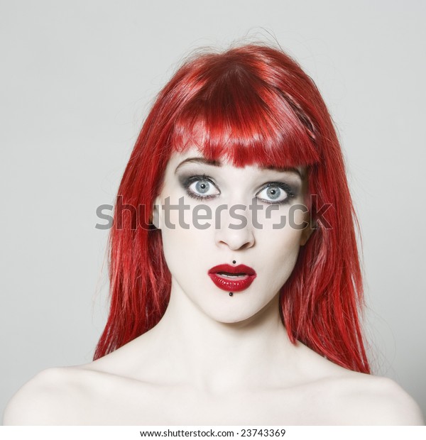 Funny Sexy Expressive Redhead Girl Wearing Stock Photo 23743369 ...