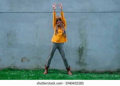 Funny Street Woman With Rebellious Attitude