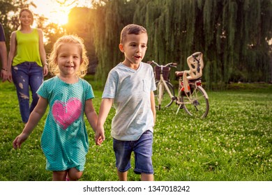 Funny Time Beautiful Young Smiling Children Stock Photo (Edit Now ...