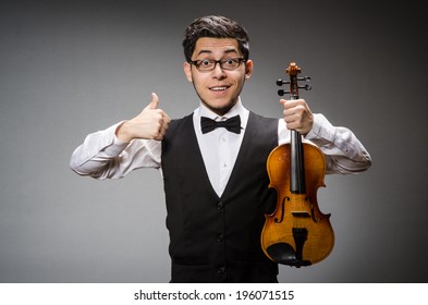 Funny Violin Player With Fiddle