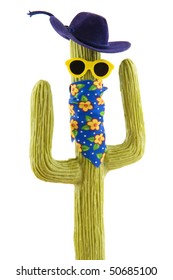 Funny Wild West Bandit As A Cactus