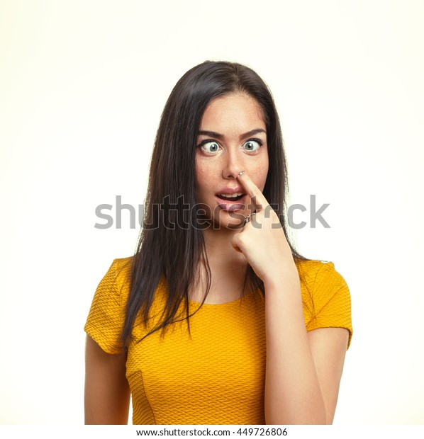 Funny Womans Face Squinting Her Eyes Stock Photo 449726806 | Shutterstock