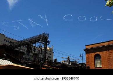 Funny Writing In The Sky Made With The Plane