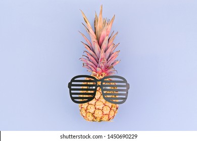 Funny Yellow Pineapple Face Glasses On Stock Photo 1450690229 ...