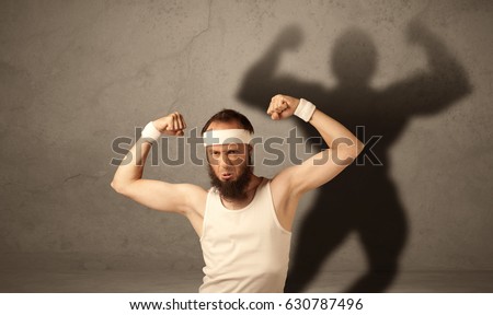 Similar – Image, Stock Photo bearded skinny guy in a gift box