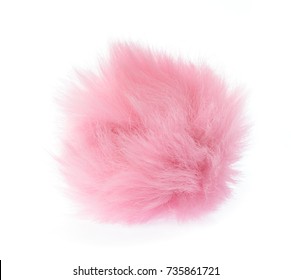 Fur ball isolated on white background