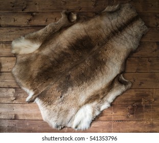 Fur From Reindeer On The Wall