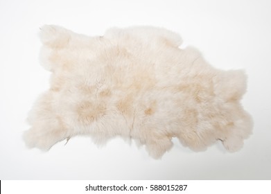 Fur Wool Carpet On A White Background