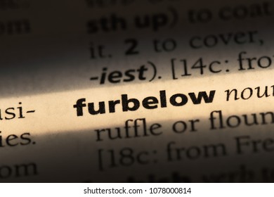 furbelow word in a dictionary. furbelow concept - Shutterstock ID 1078000814