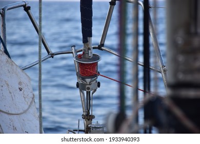 Furling Of The Forestay Of A Sailboat