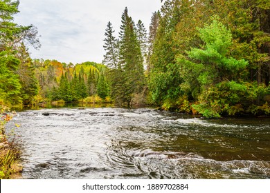 Furnace Falls Conservation area Ontario Canada featuring main waterfalls and forest in autumn - Powered by Shutterstock