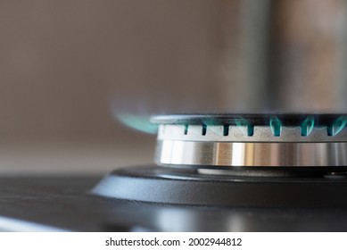 Furnace Gas Burner Close Up Abstract Background.