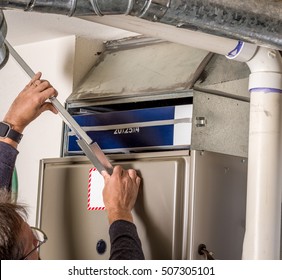 Furnace Panel Removed To Replace Filter