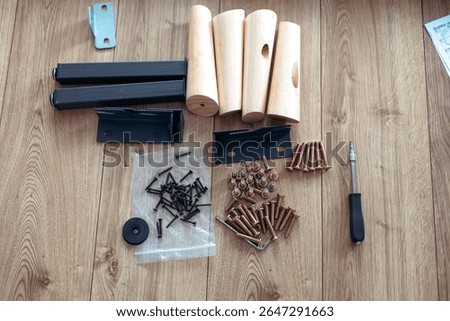 Furniture assembly tools and instructions for assembling bed