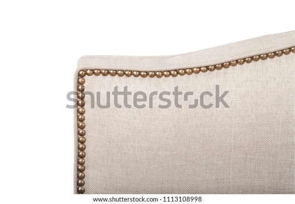Furniture Bed Bedroom Taffeta Fabric Rivets Stock Photo Edit Now