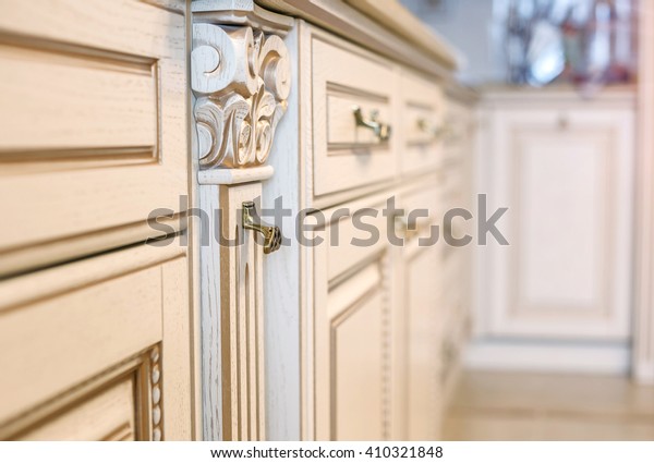 Furniture Classic Style White Color Wood Stock Photo Edit Now