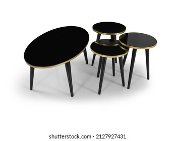 Furniture Coffe Table Desing White Black