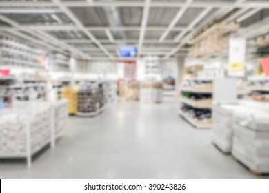 furniture Store, shopping mall abstract defocused blurred background