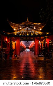 Furong Town : An Old Chinese City. Chinese Name : Fúróng Zhèn. Bridge Crossing The River At Night, Large Red Draperies, Color Of China, Ancient Chinese Architecture In An Ancient And Tourist City