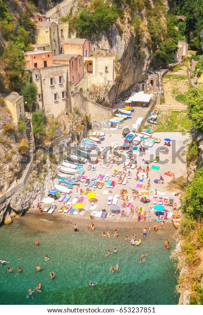 Furore Forte Beach Amalfi Coast Ravello Stock Photo Edit