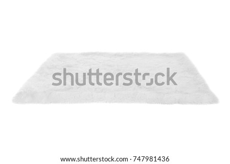 Furry carpet. Isolated on white