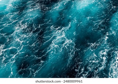 Ocean’s Fury: Waves Clash in Aquatic Dance - Powered by Shutterstock