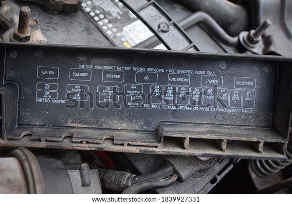 Fuse box diagram for a
vehicle