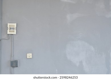 fuse, switch, cable, terminal box, electricity, wall, pipe