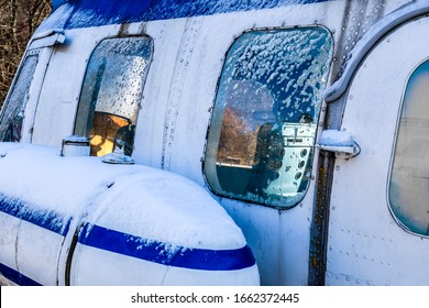 The Fuselage Of Old Helicopter.