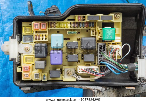 Fuses in fuse box of car\
vehicle