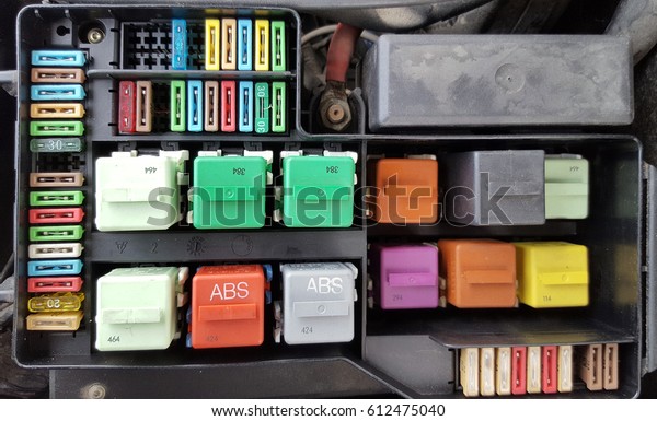 Fuses in fuse box inside the\
car