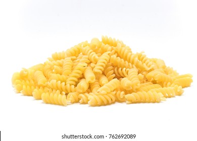 Fusilli Pasta Isolated On White Background