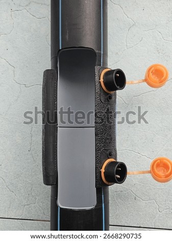 Fusion of pe pipe and electric socket