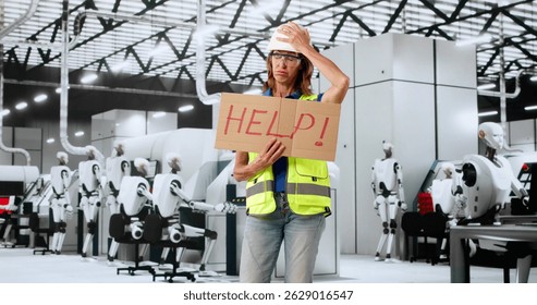 Future AI And Humanoid Robots Replacing Tired Warehouse Workers Everywhere.