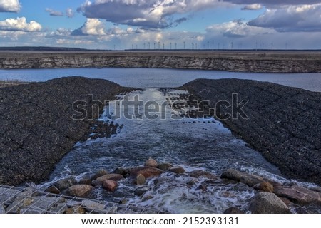 The future flooded open pit mine near Cottbus
