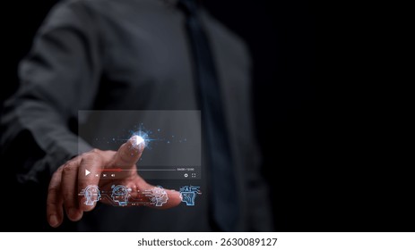 Future Forward Business Ai powered Video Player Interface With Security In Smart Suit Internet Knowledge