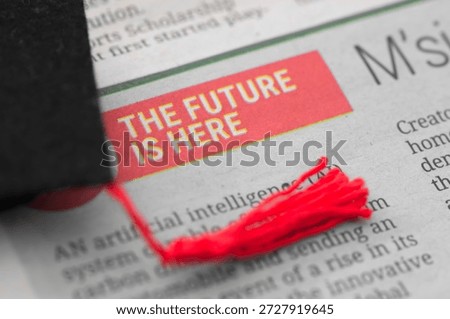 The Future Is Here: Graduation Cap and Artificial Intelligence Symbolizing the New Era of Higher Education