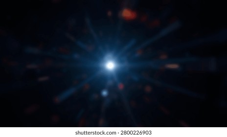 A futuristic abstract background featuring a bright central blue light with radial speed lines and particles