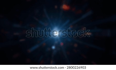 A futuristic abstract background featuring a bright central blue light with radial speed lines and particles