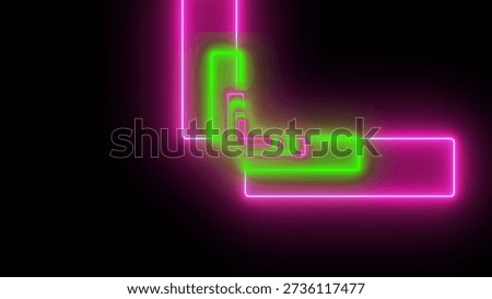 A futuristic abstract background featuring glowing neon polygons including triangles, hexagons, and geometric shapes floating background